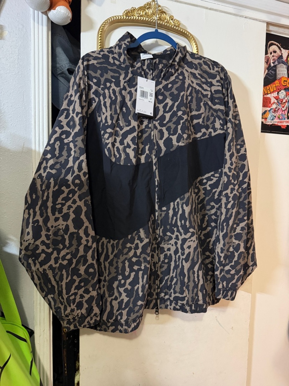 Leopard Print Nike  Windbreaker Jacket in Brown and Black